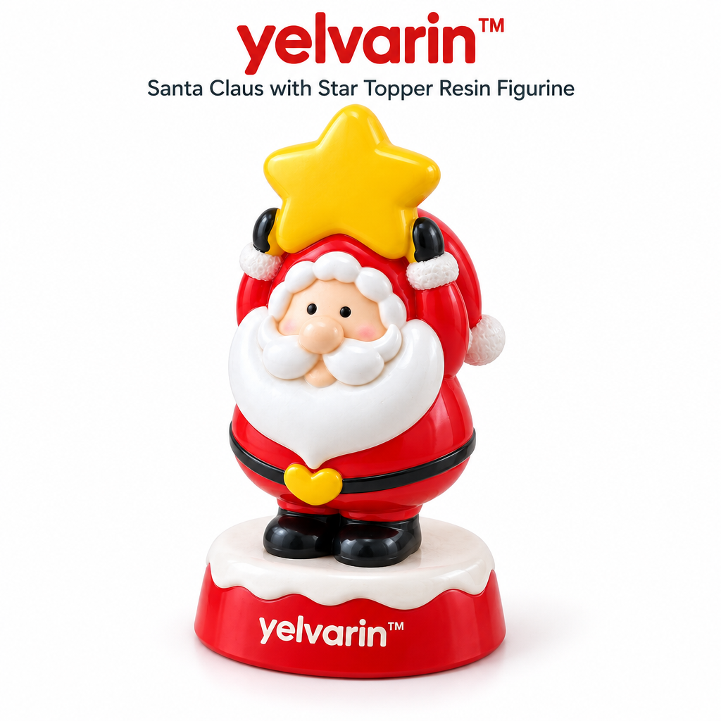 yelvarin™ Santa Claus with Star Topper Resin Tabletop Figurine