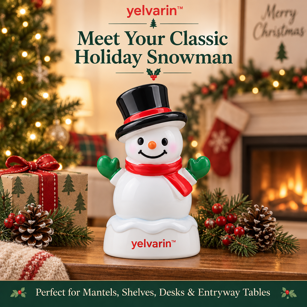 yelvarin™ Classic Top Hat Snowman Resin Tabletop Figurine