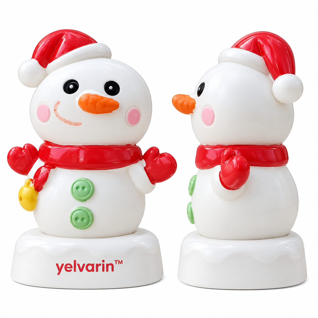 yelvarin™ Cheerful Santa Snowman Resin Tabletop Figurine