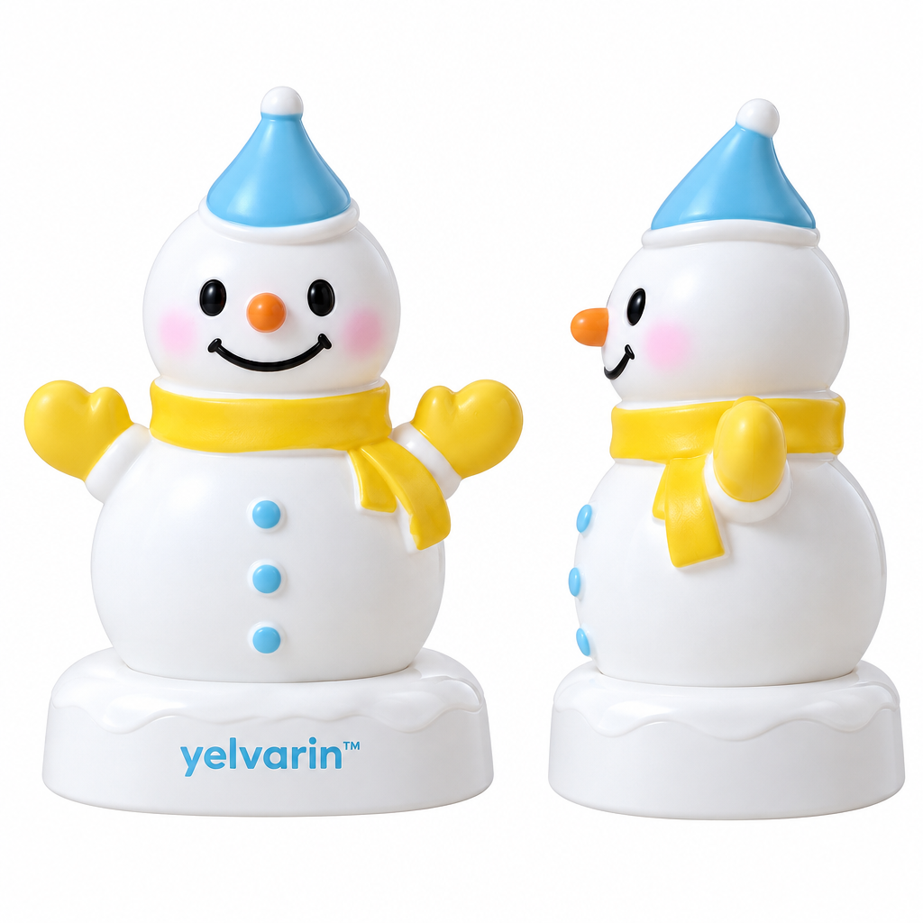 yelvarin™ Cute Snowman with Blue Hat and Yellow Scarf Resin Tabletop