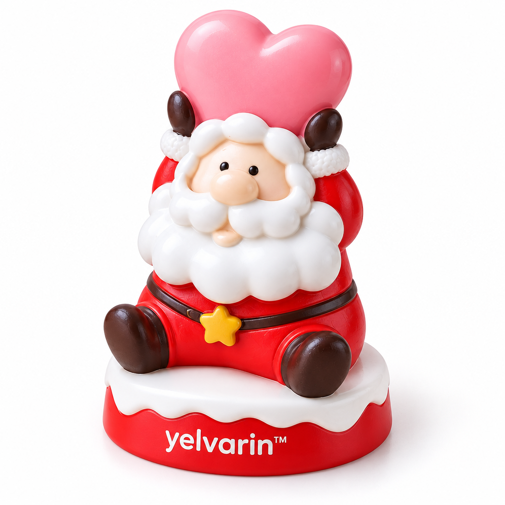 yelvarin™ Santa Claus Heart Hat Resin Tabletop Figurine