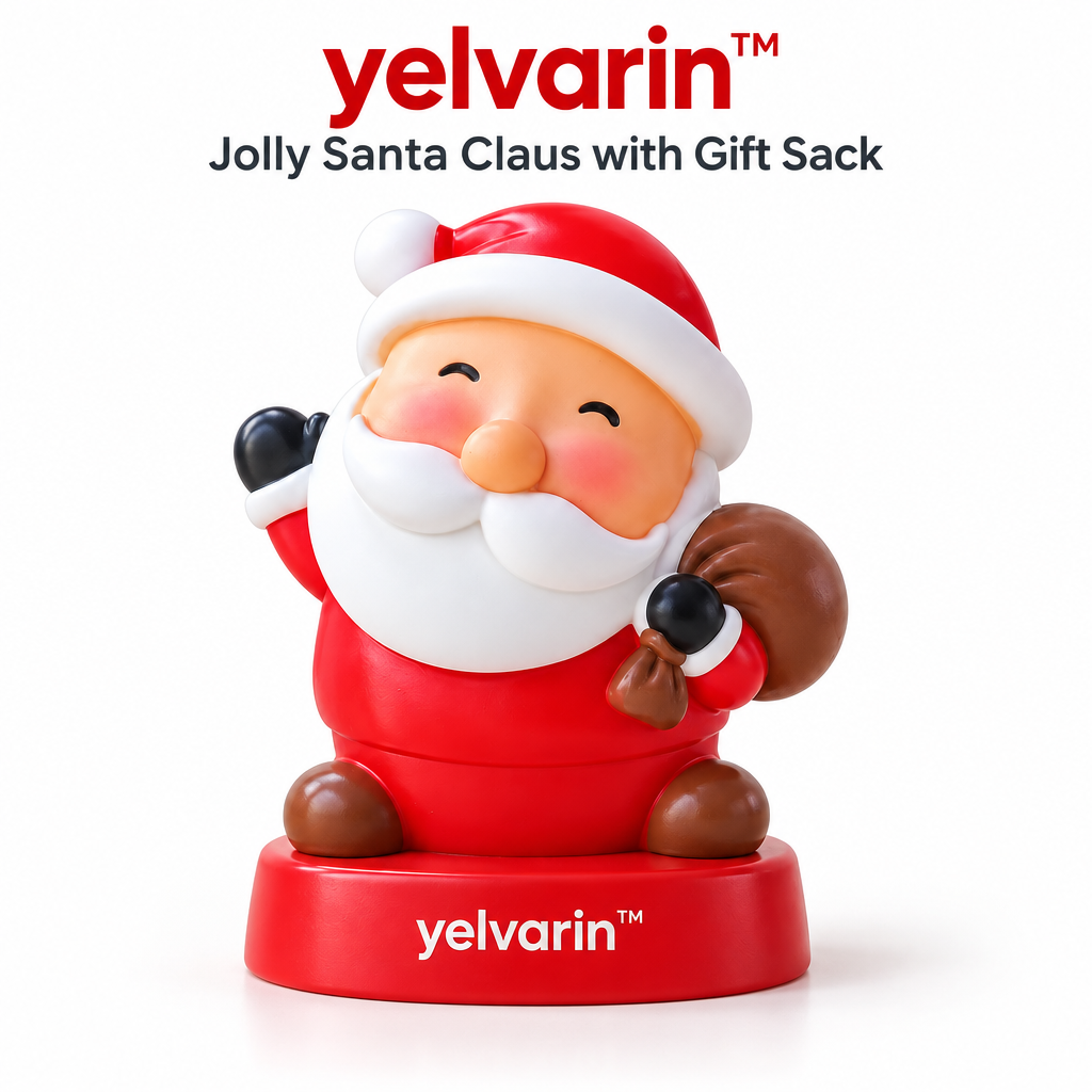 yelvarin™ Jolly Santa Claus with Gift Sack Resin Tabletop Figurine