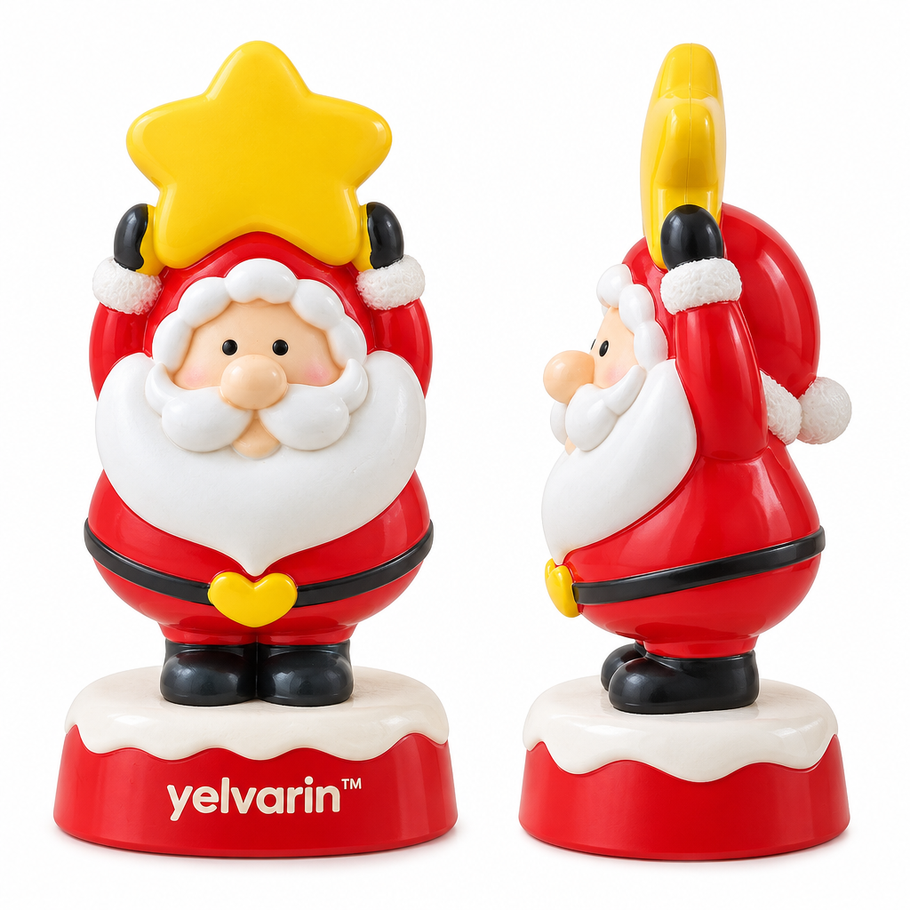 yelvarin™ Santa Claus with Star Topper Resin Tabletop Figurine