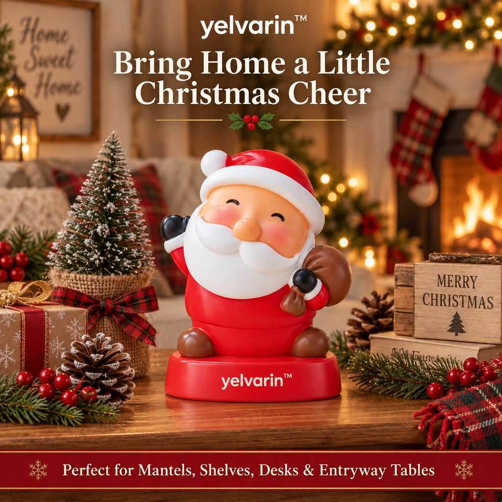 yelvarin™ Jolly Santa Claus with Gift Sack Resin Tabletop Figurine
