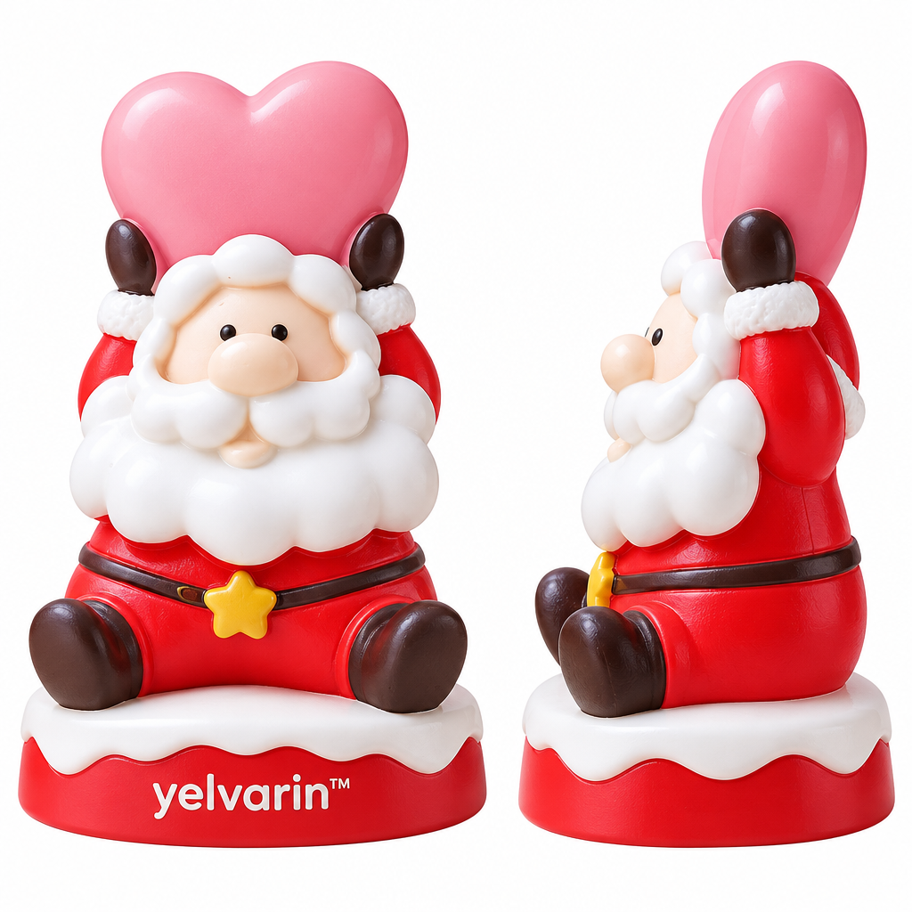 yelvarin™ Santa Claus Heart Hat Resin Tabletop Figurine