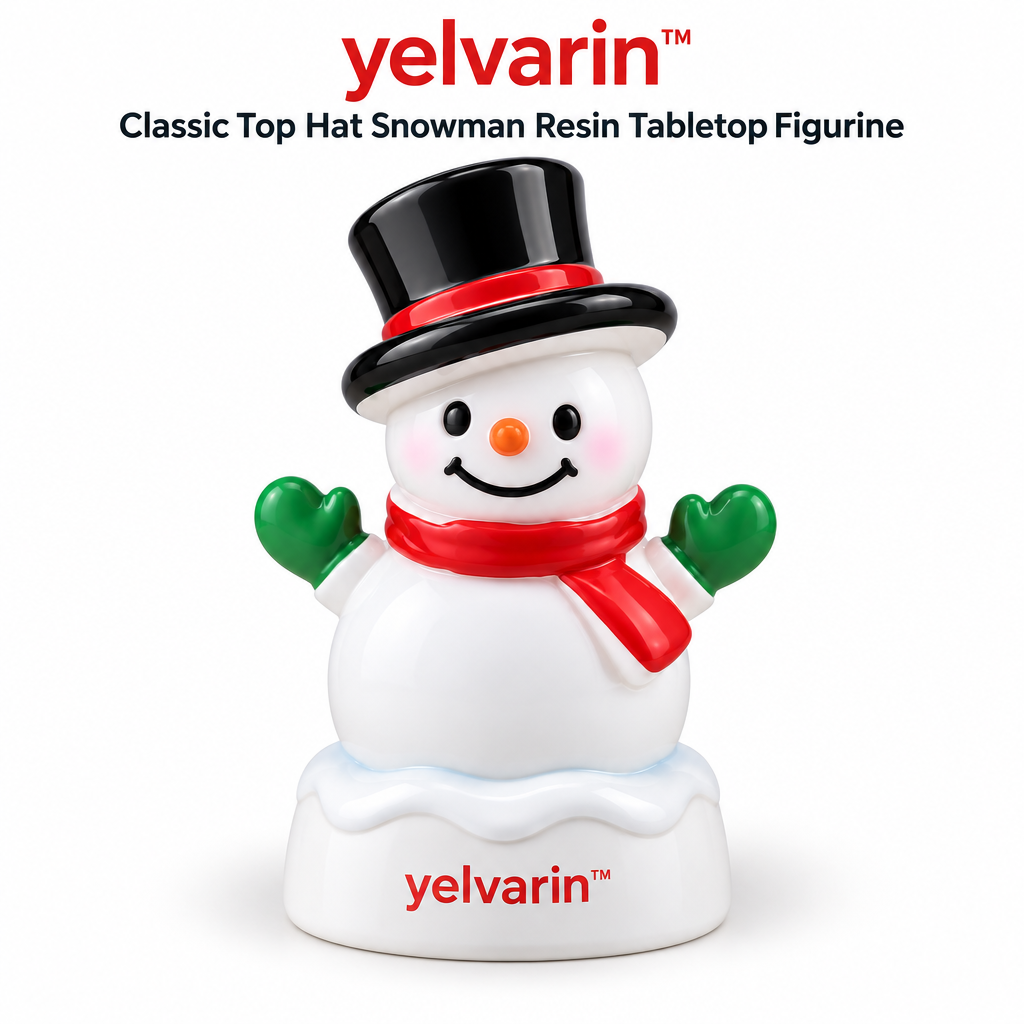 yelvarin™ Classic Top Hat Snowman Resin Tabletop Figurine